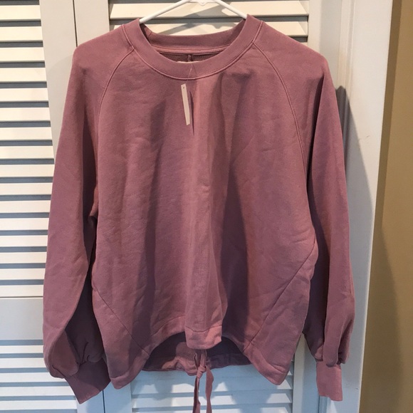 Madewell Bubble Sleeve Drawstring Sweatshirt - Picture 1 of 6